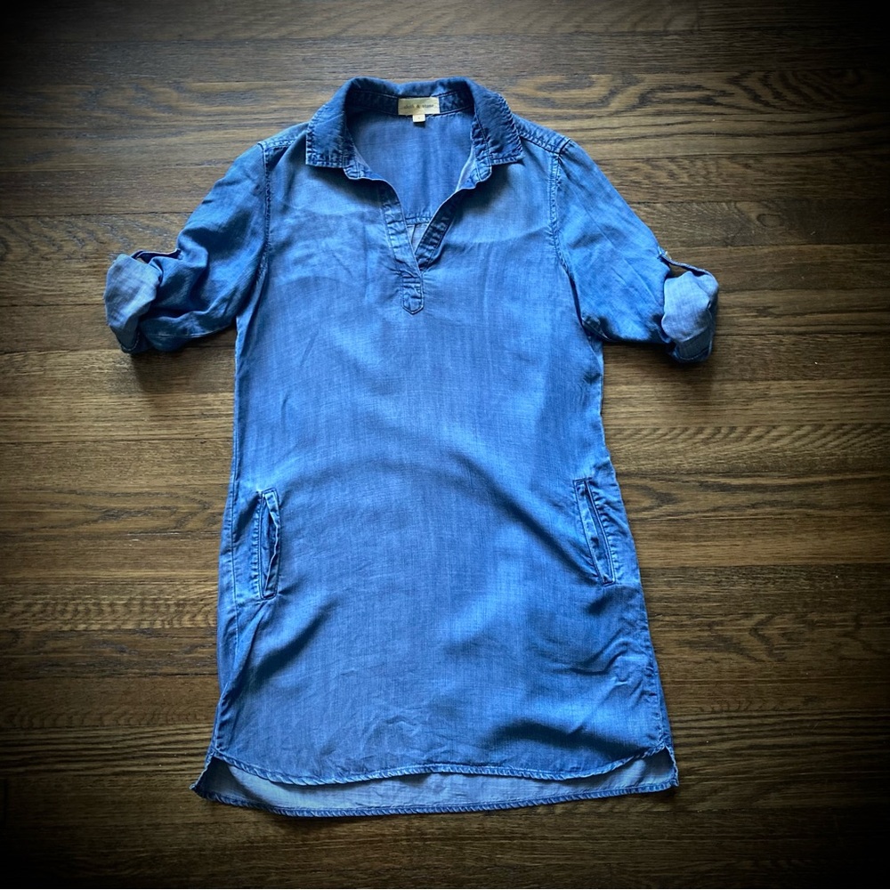 Anthropologie Cloth & Stone Popover Style Chambray dress